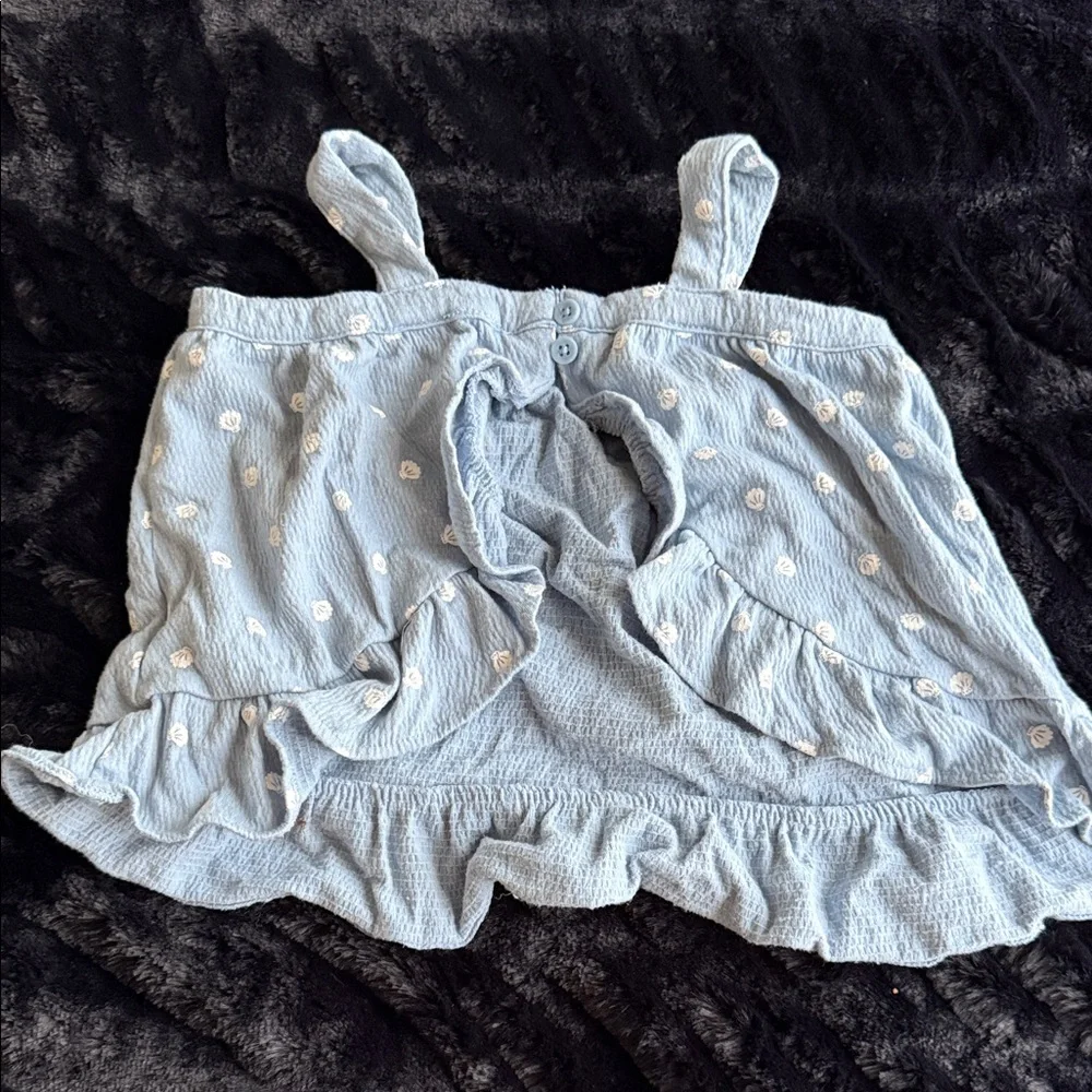Carter's Light Blue and White Polka Dot Diaper Cover Set
